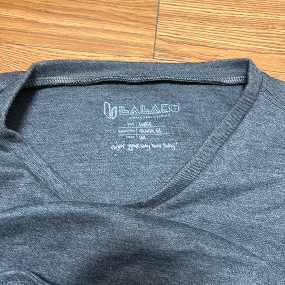 Lalabu Grey Shirt Top Men’s Dad Babywear Gray Large Baby Holder - Picture 3 of 4